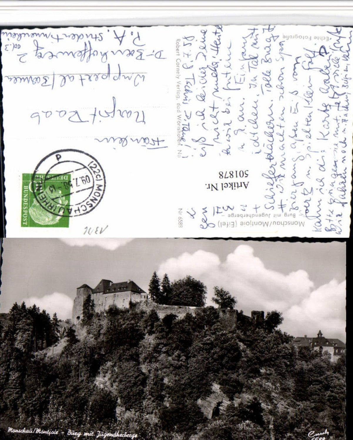 501878,Monschau Montjoie in d. Eifel Burg m. Jugendherberge