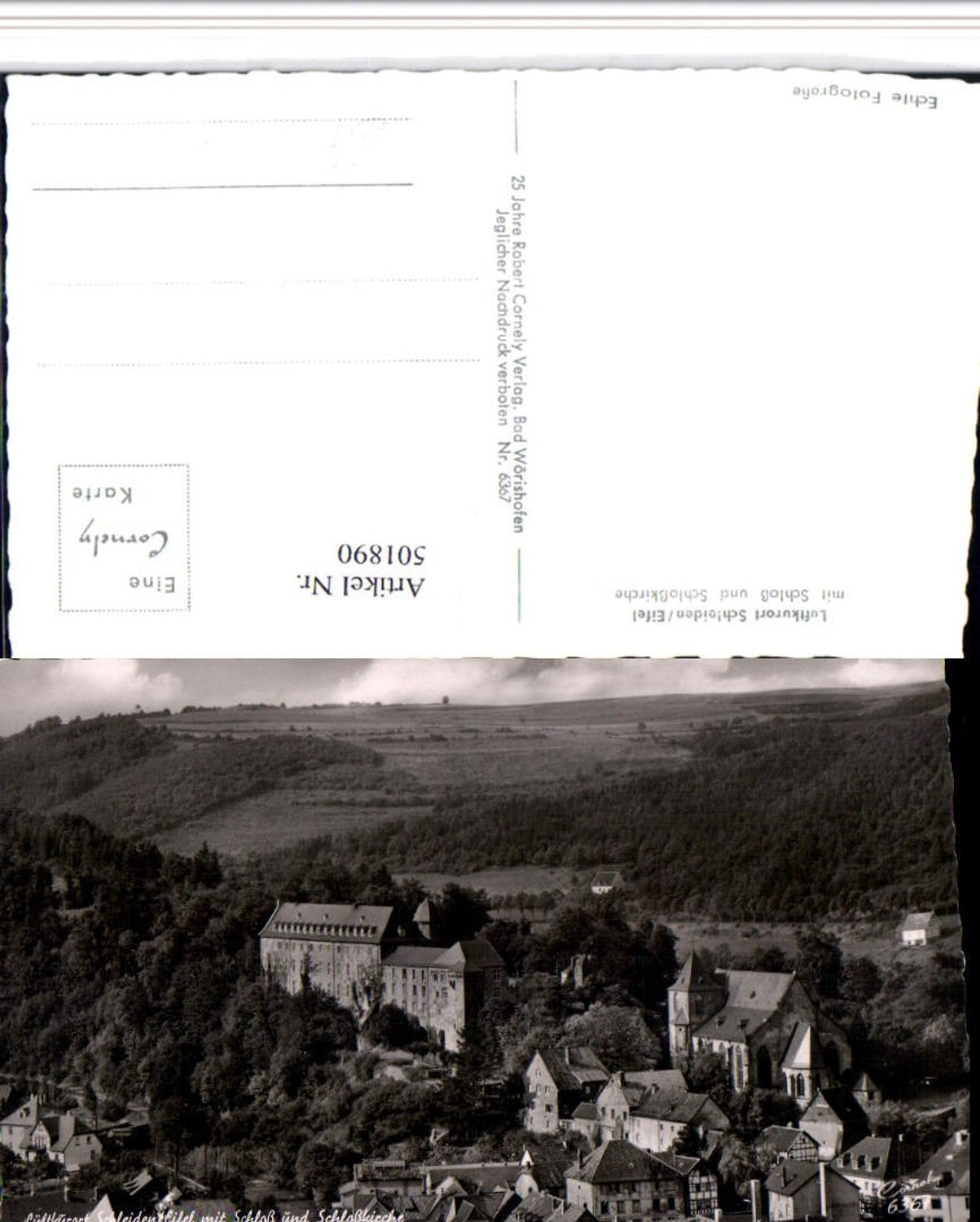 501890,Schleiden in d. Eifel Teilansicht m. Schloss u. Kirche