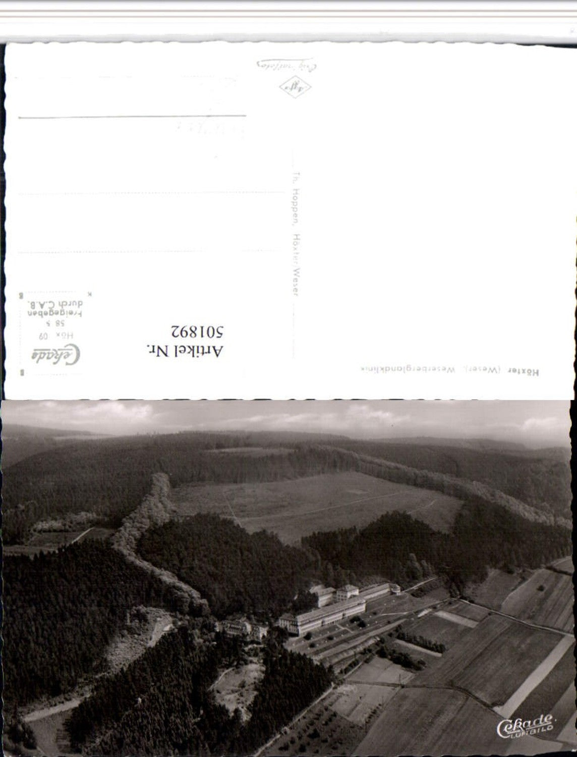 501892,Höxter Weserberglandklinik Klinik Fliegeraufnahme