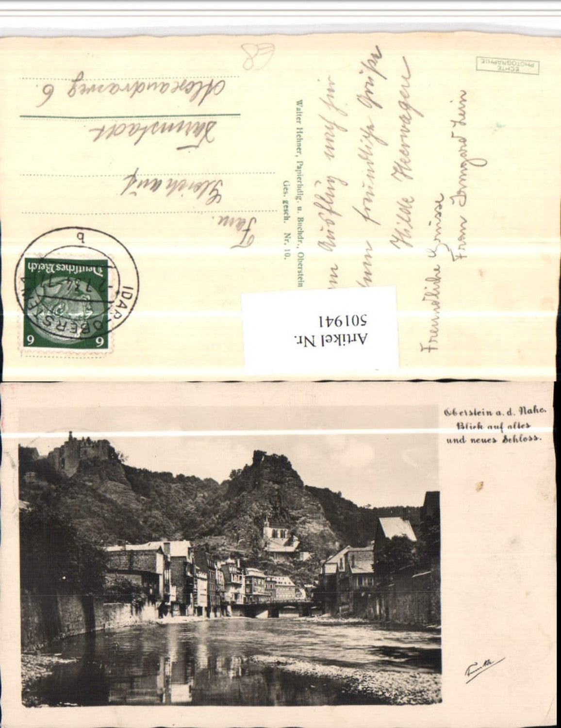 501941,Oberstein an d. Nahe Blick auf altes u. Neues Schloss