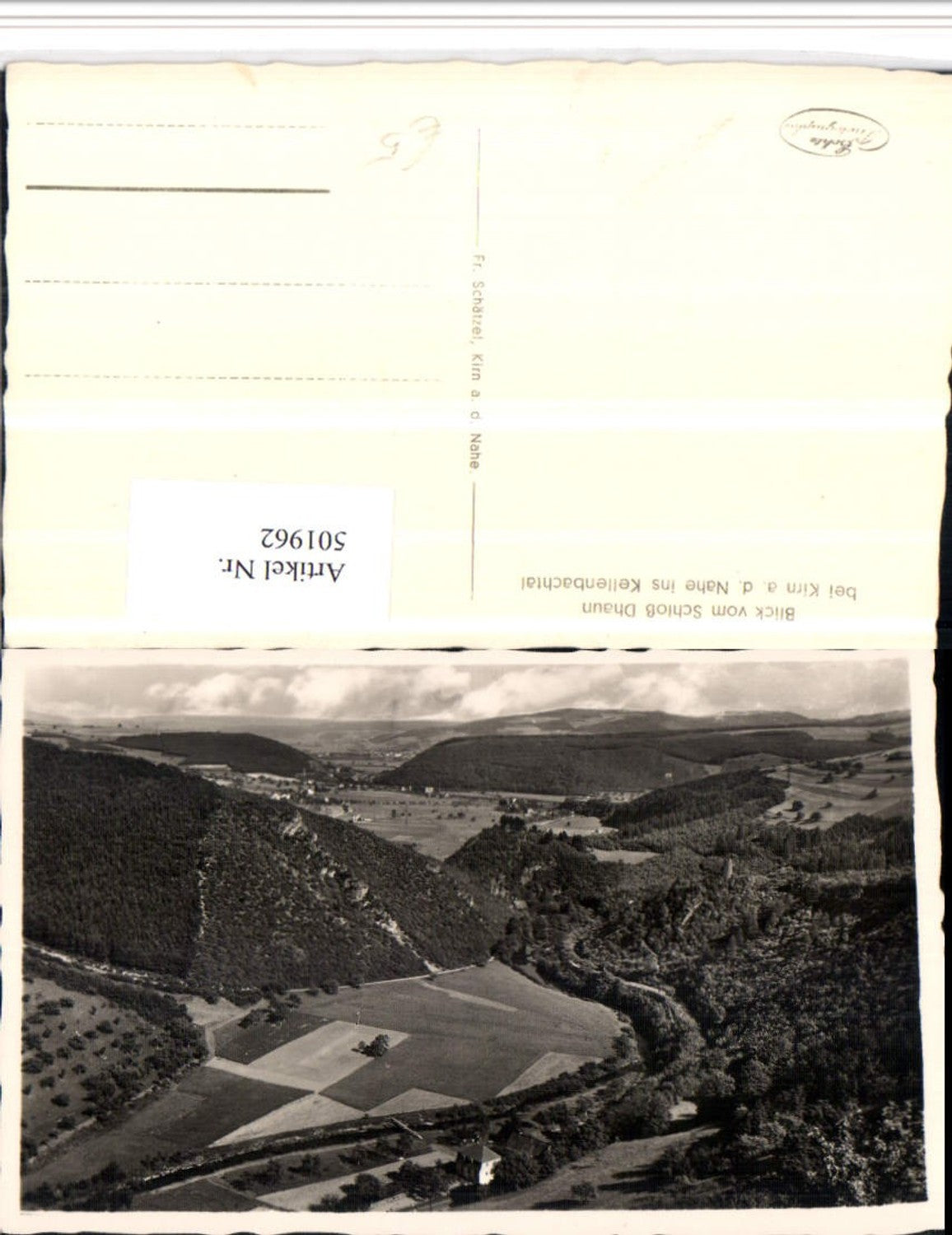 501962,Blick vom Schloss Dhaun b. Kirn an d. Nahe ins Kellenbachtal