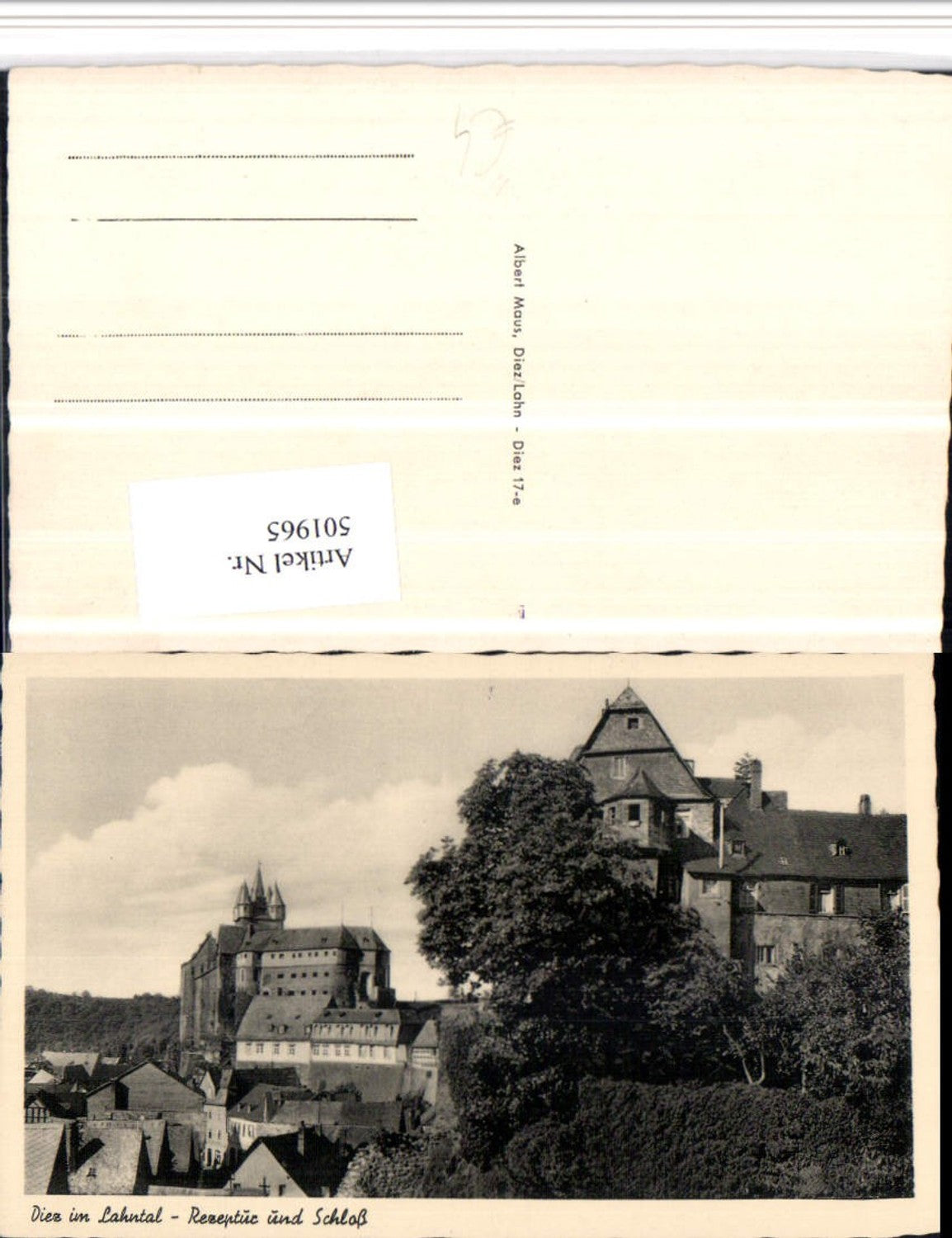 501965,Diez im Lahntal Rezeptur u. Schloss