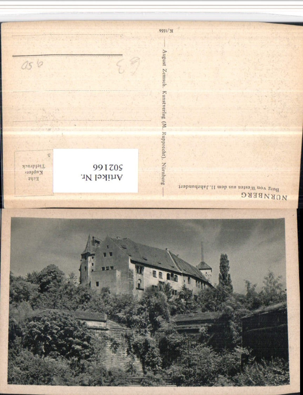 502166,Nürnberg Burg von Westen