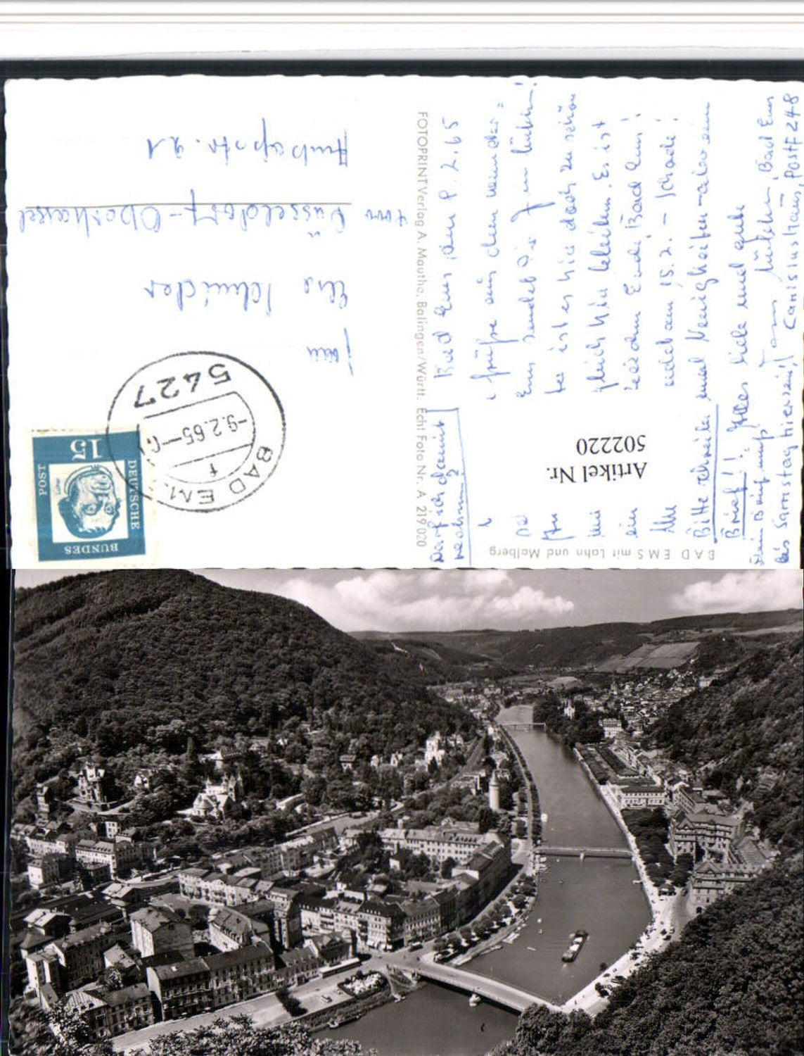 502220,Bad Ems Totale m. Lahn und Malberg