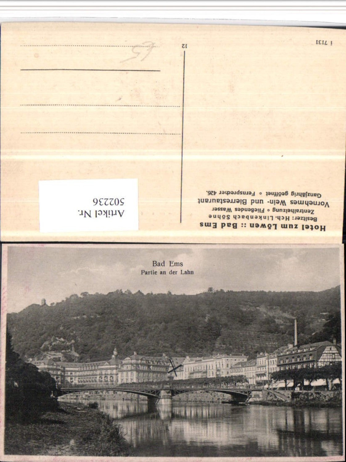 502236,Bad Ems Partie an d. Lahn Fluss Brücke