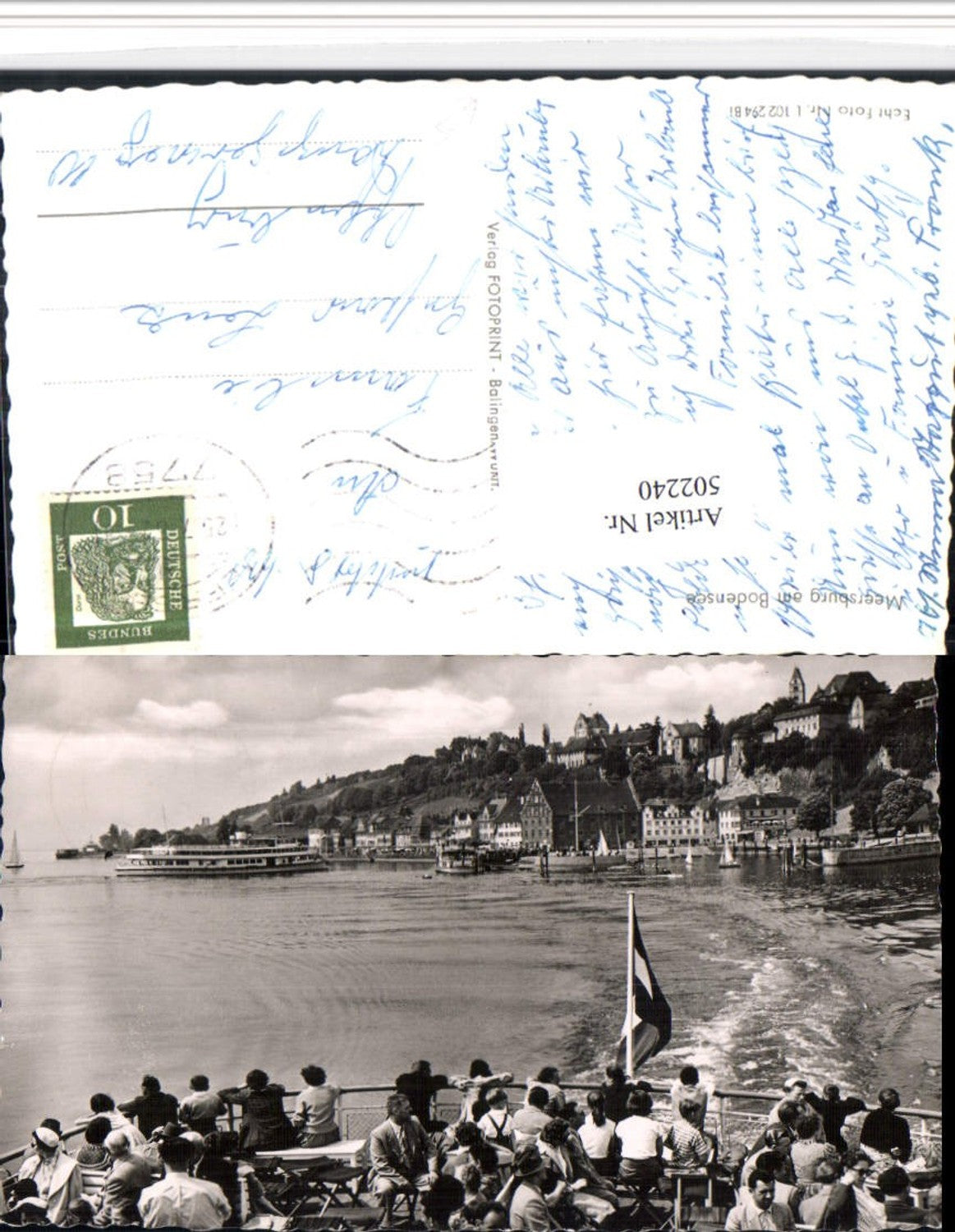502240,Meersburg am Bodensee Teilansicht Bootfahrt Dampfer