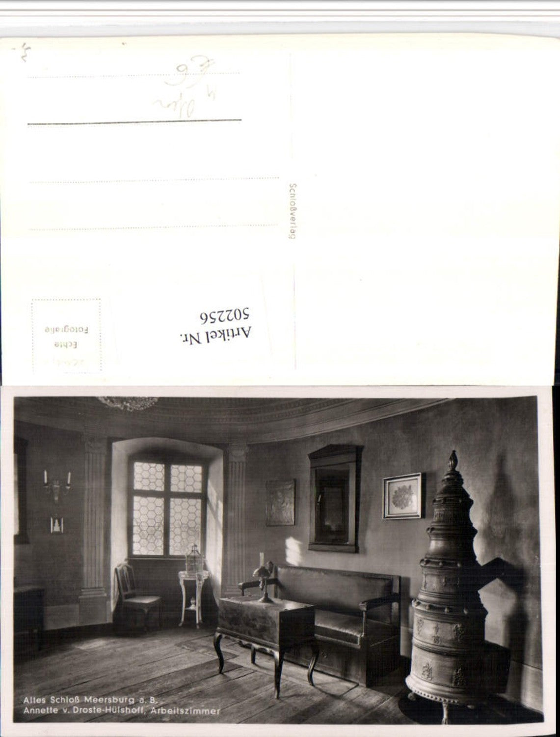 502256,Meersburg am Bodensee Schloss Annette Drostes Arbeitszimmer Ofen
