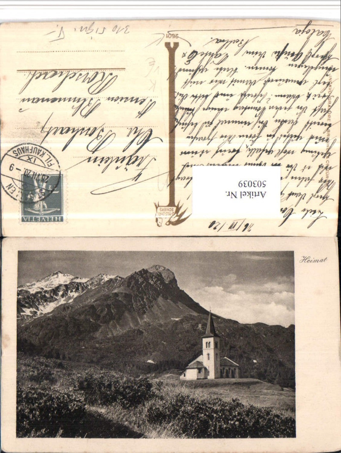 503039,Fotokunst D. Mischol Schiers 2501 Kirche Bergkulisse pub Brunner & Co