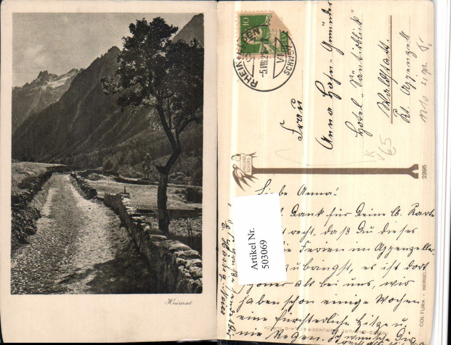 503069,Fotokunst D. Mischol Schiers 2395 Coltura Bergell Bergkulisse