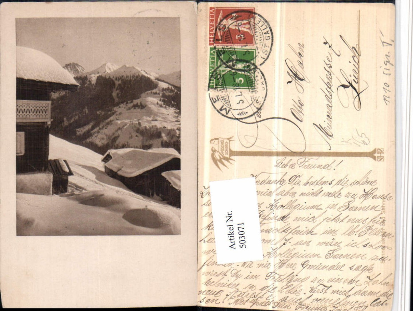 503071,Fotokunst D. Mischol Schiers Sonnenschein u. Schnee pub Brunner & Co