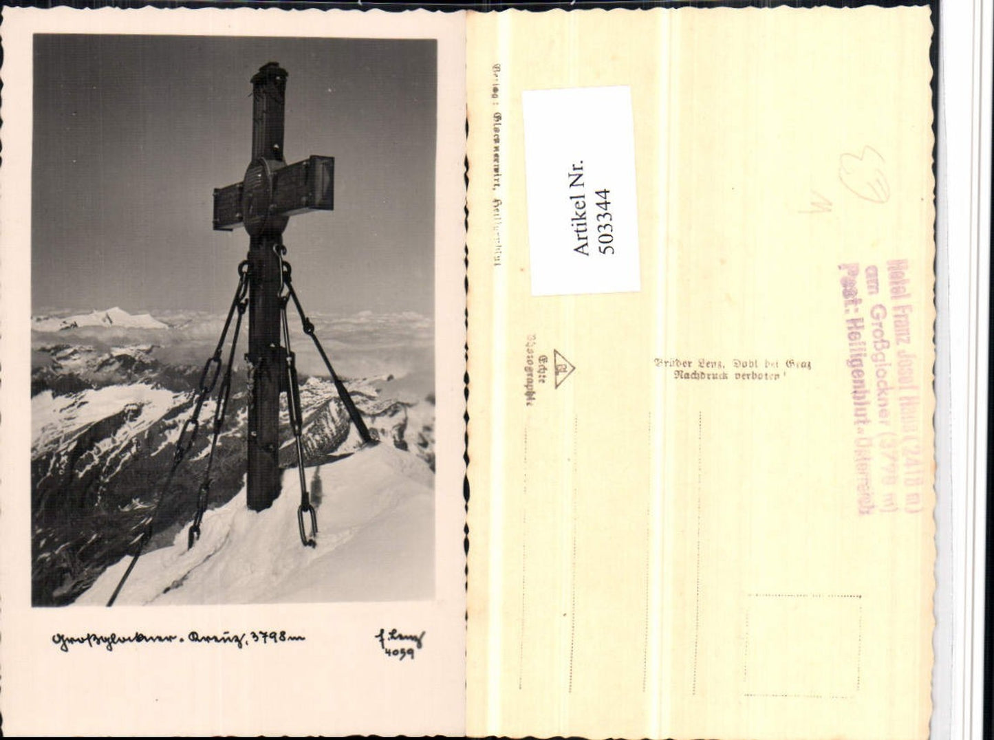 503344,Großglockner Gipfelkreuz Kreuz b. Heiligenblut Bergkulisse