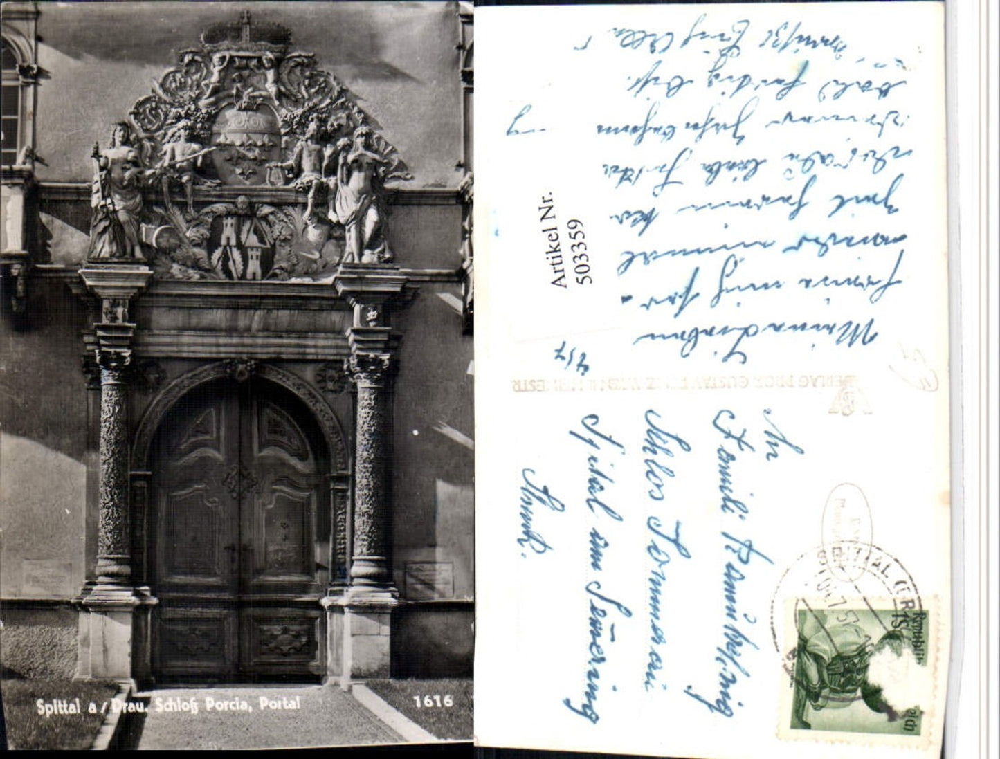 503359,Spittal an d. Drau Schloss Porcia Portal Tür