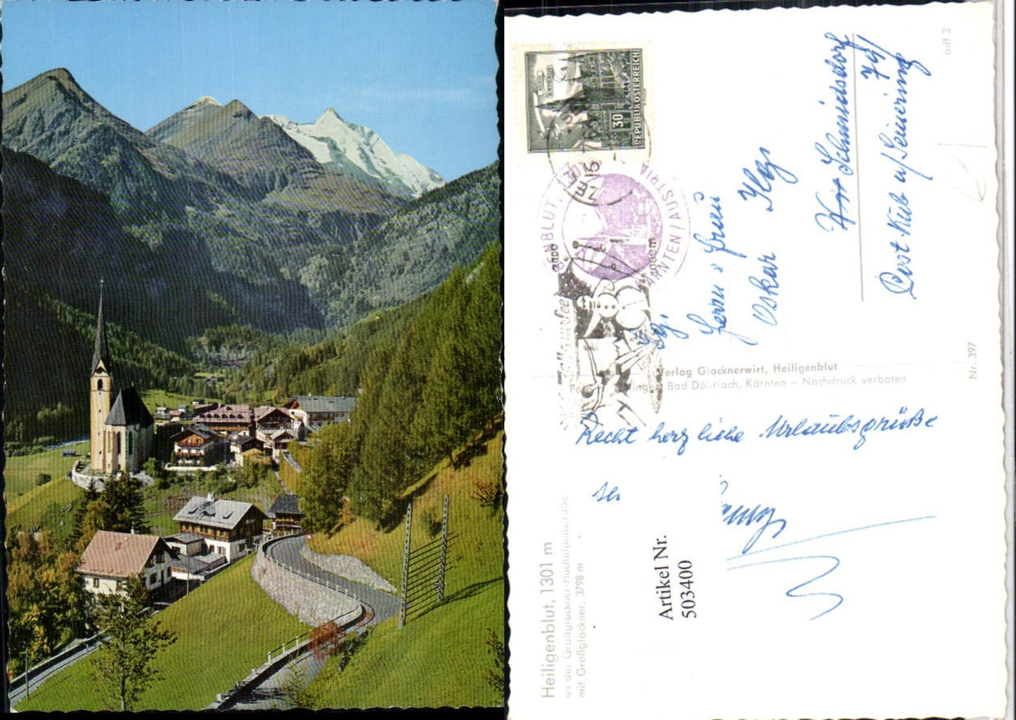 503400,Heiligenblut Totale m. Großglockner Bergkulisse