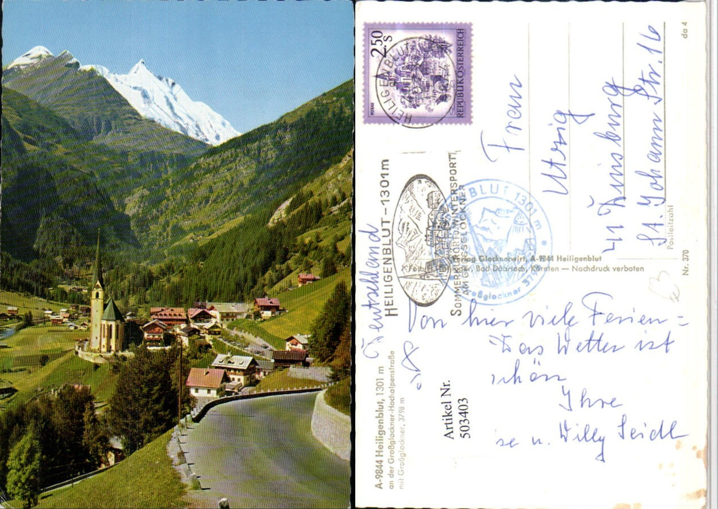 503403,Heiligenblut Totale m. Großglockner Bergkulisse