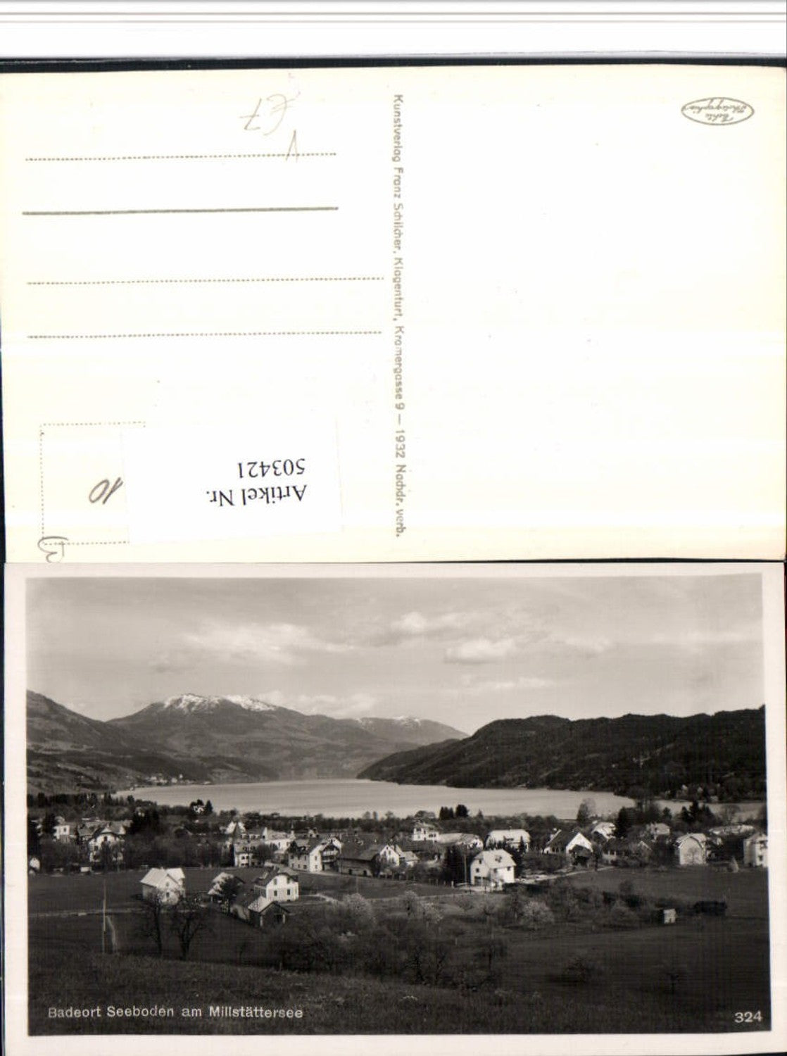 503421,Seeboden am Millstättersee Teilansicht Bergkulisse pub F. Schilcher 324