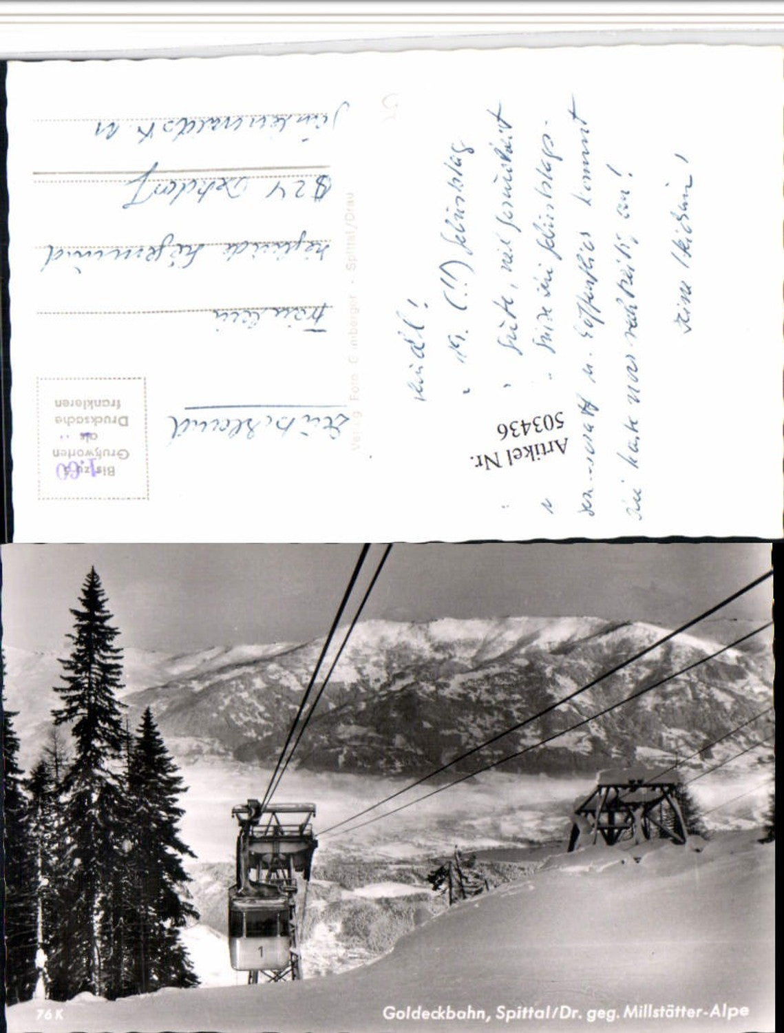 503436,Spittal an d. Drau Goldeckbahn Seilbahn Bergkulisse Winterbild