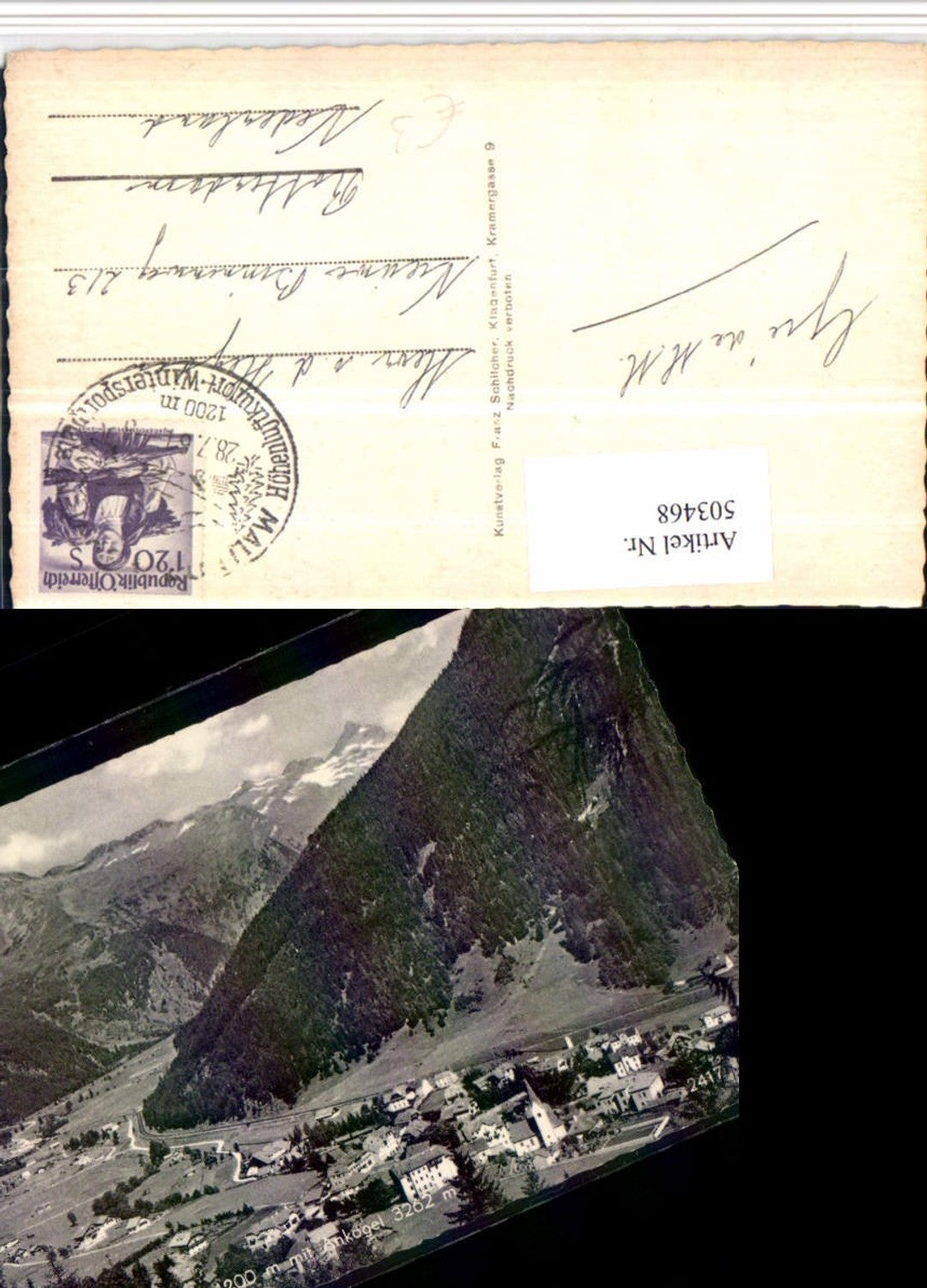 503468,Mallnitz Totale m. Ankogel Bergkulisse
