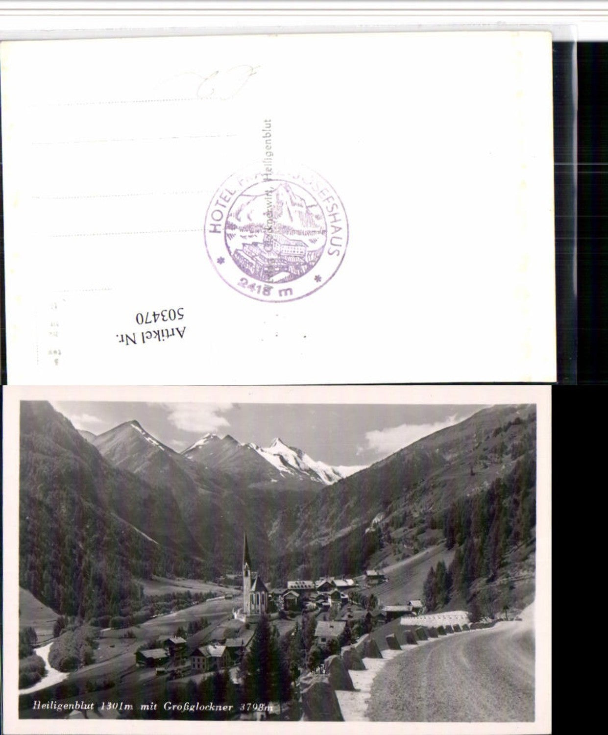 503470,Heiligenblut Totale m. Großglockner Bergkulisse