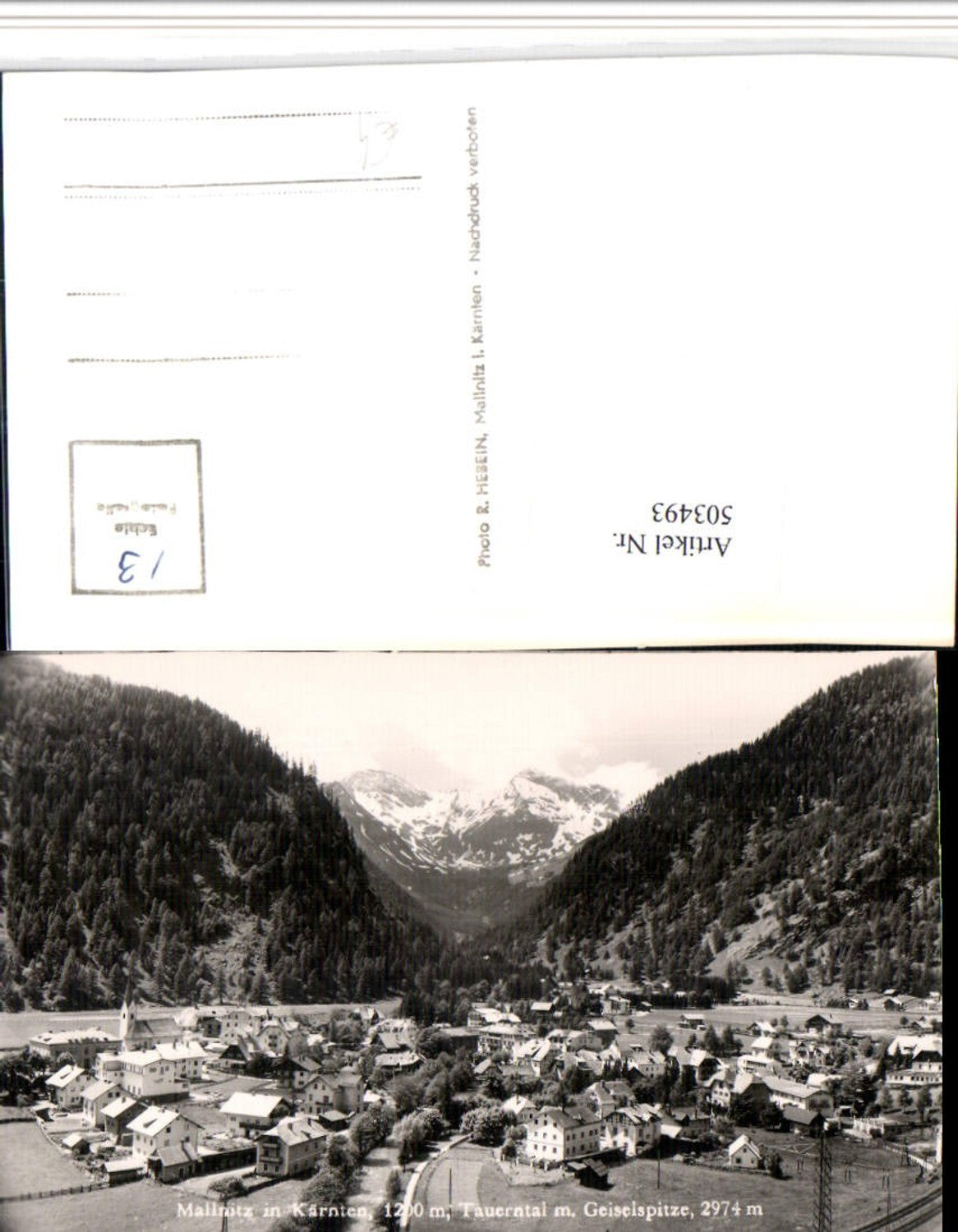 503493,Mallnitz Totale m. Geiselspitze Bergkulisse