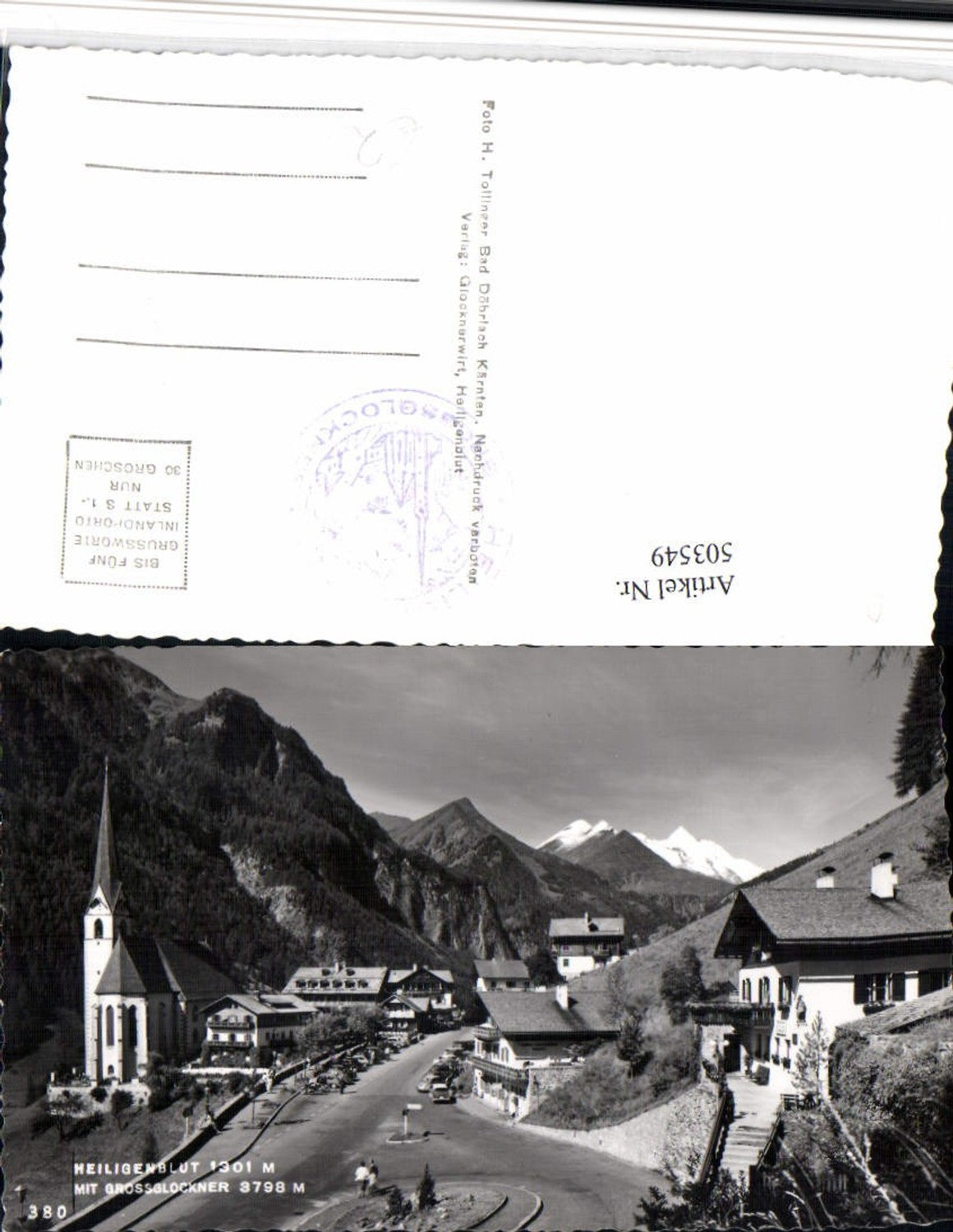 503549,Heiligenblut Totale m. Großglockner Bergkulisse