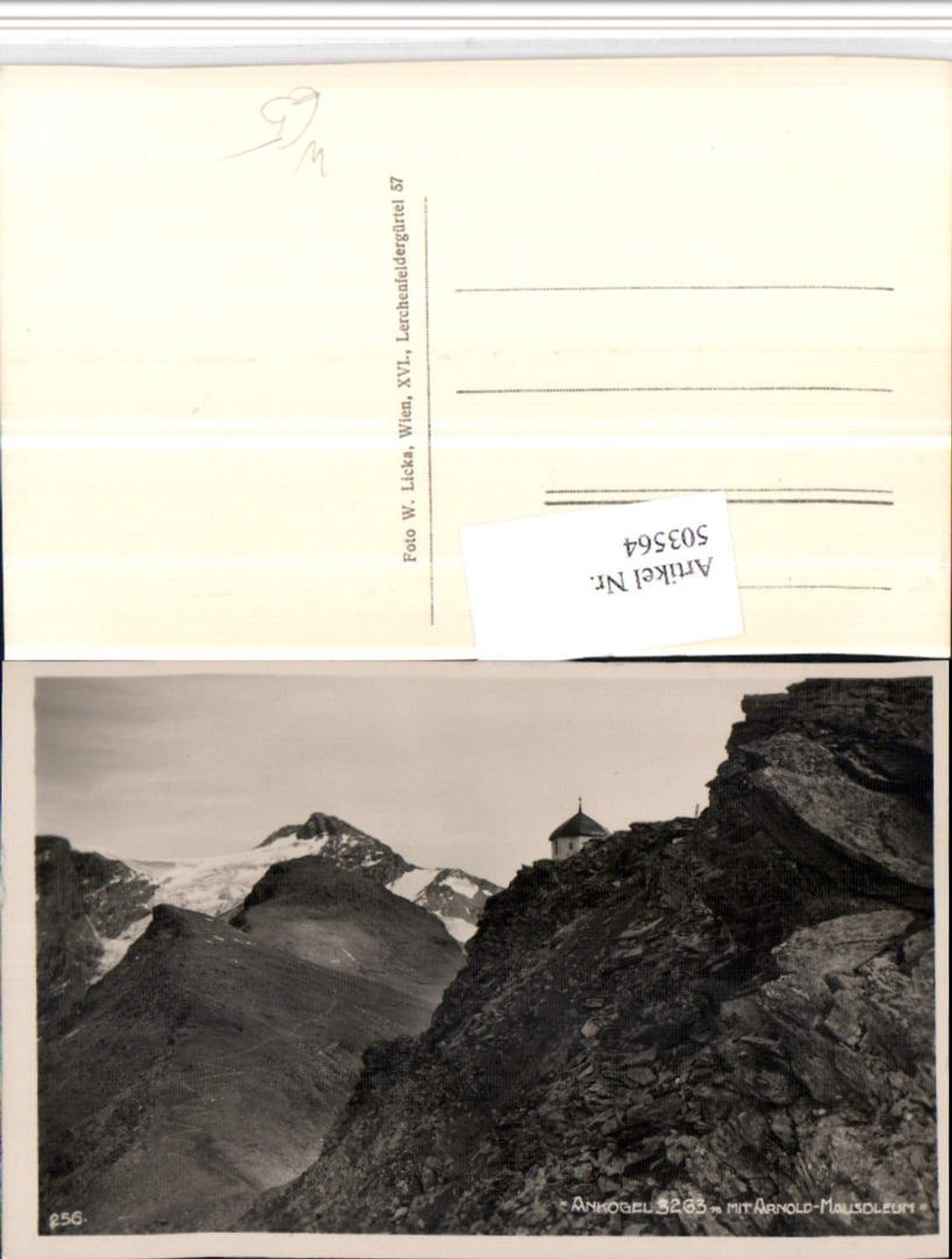 503564,Ankogel m. Arnold-Mausoleum b. Mallnitz Bergkulisse