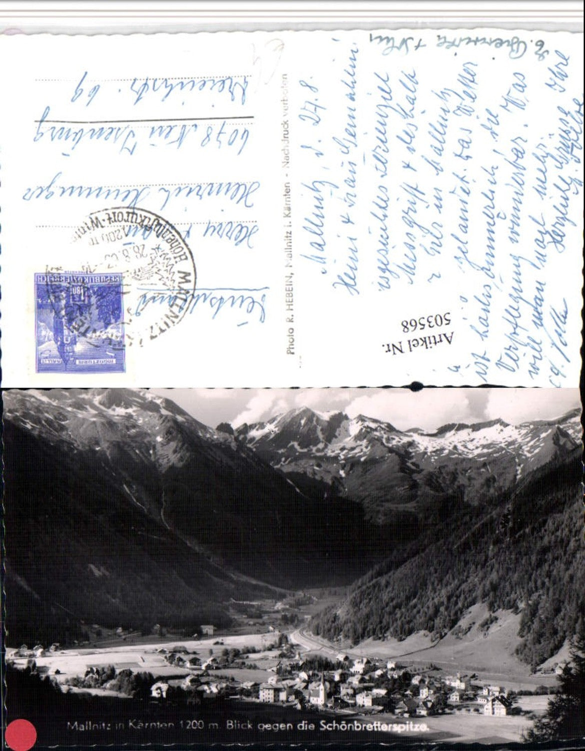 503568,Mallnitz Totale geg. Schönbretterspitze Bergkulisse