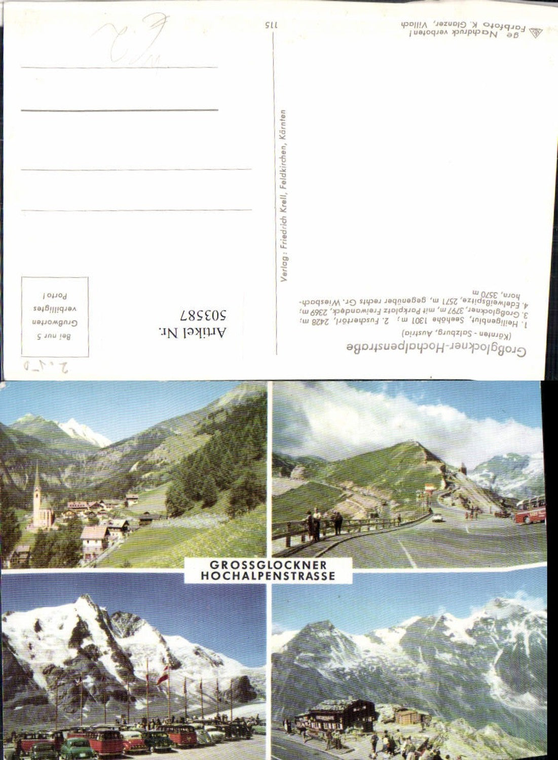 503587,Großglockner Hochalpenstraße b. Heiligenblut Mehrbildkarte