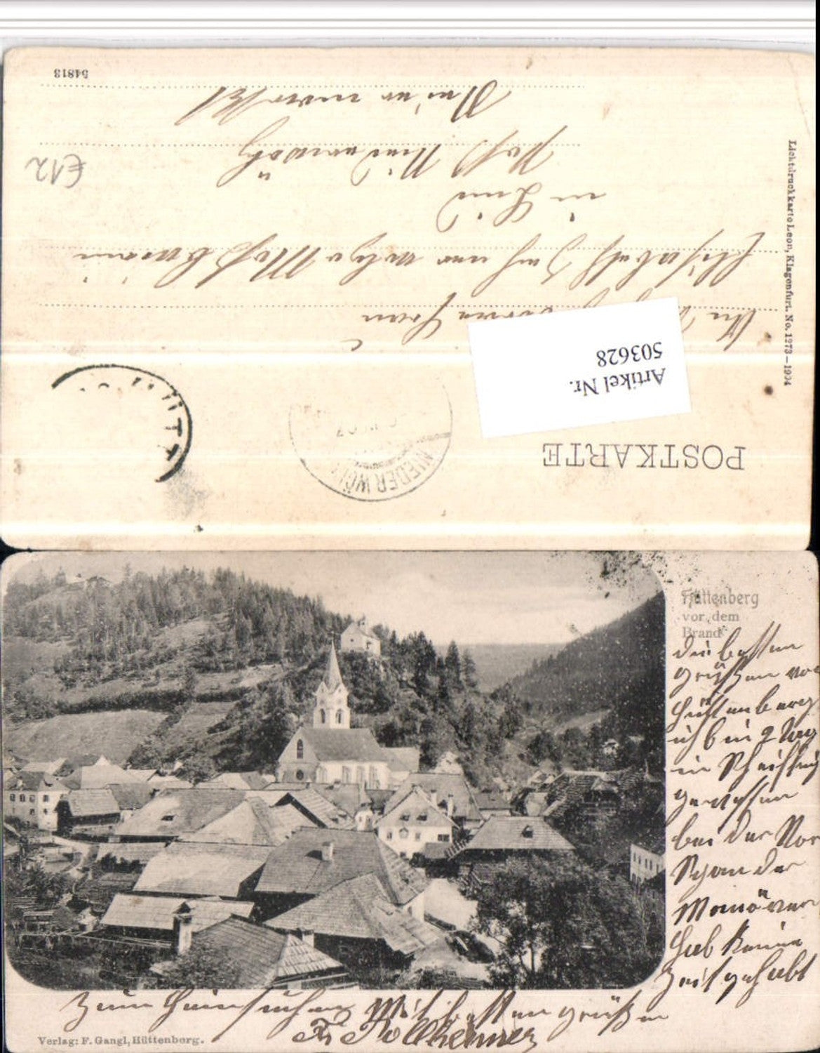 503628,Hüttenberg Totale vor dem Brand