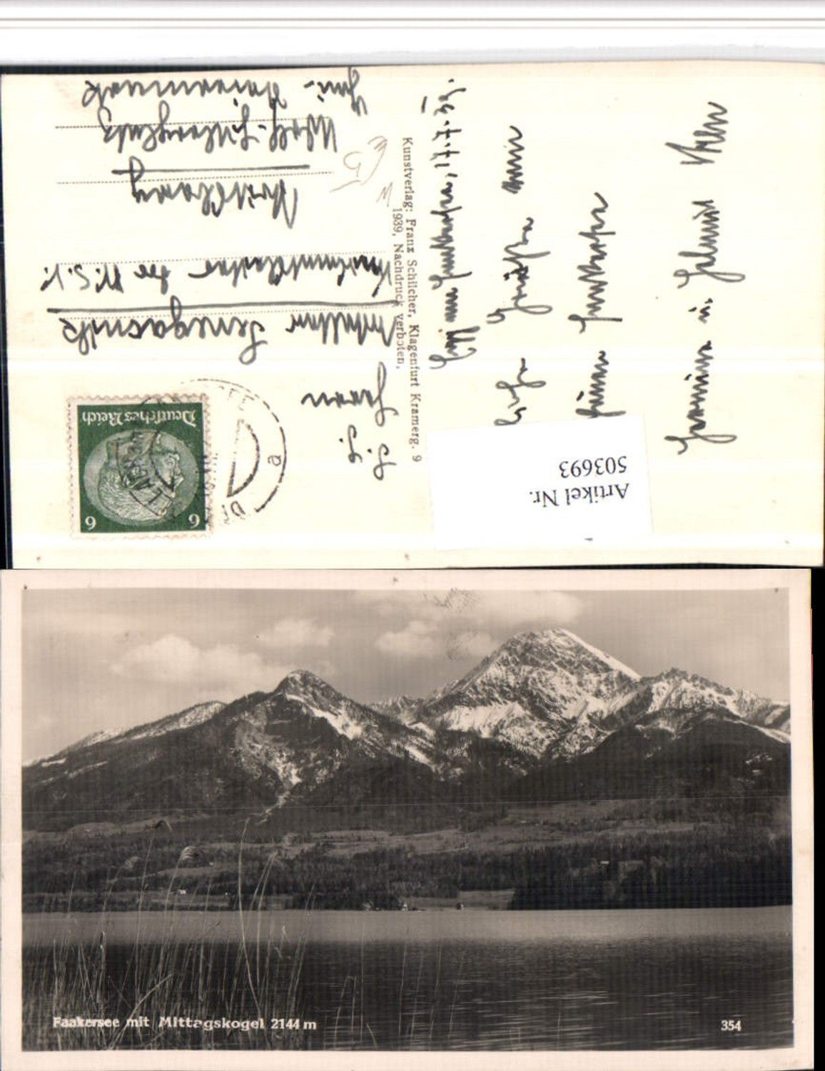 503693,Faakersee See b. Faak m. Mittagskogel Bergkulisse