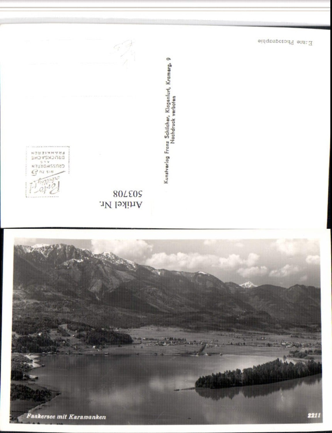 503708,Faakersee See b. Faak m. Karawanken Bergkulisse pub F. Schilcher 2211