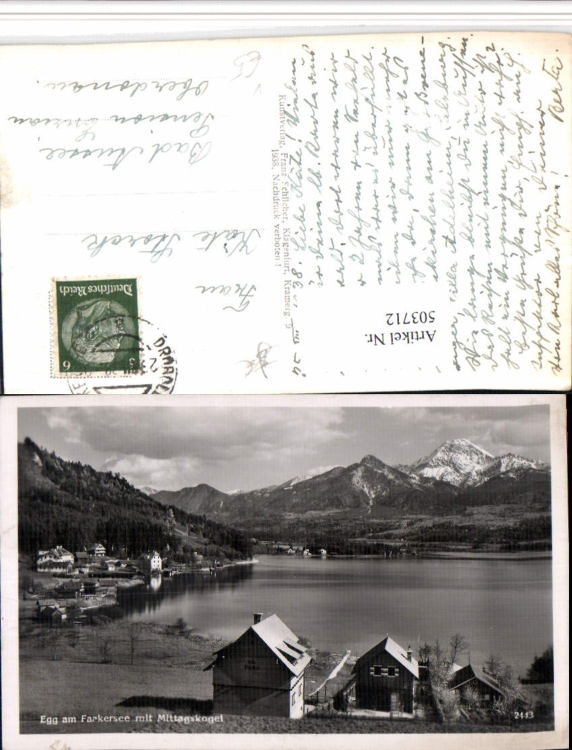 503712,Egg am Faakersee m. Mittagskogel Bergkulisse pub F. Schilcher 2443
