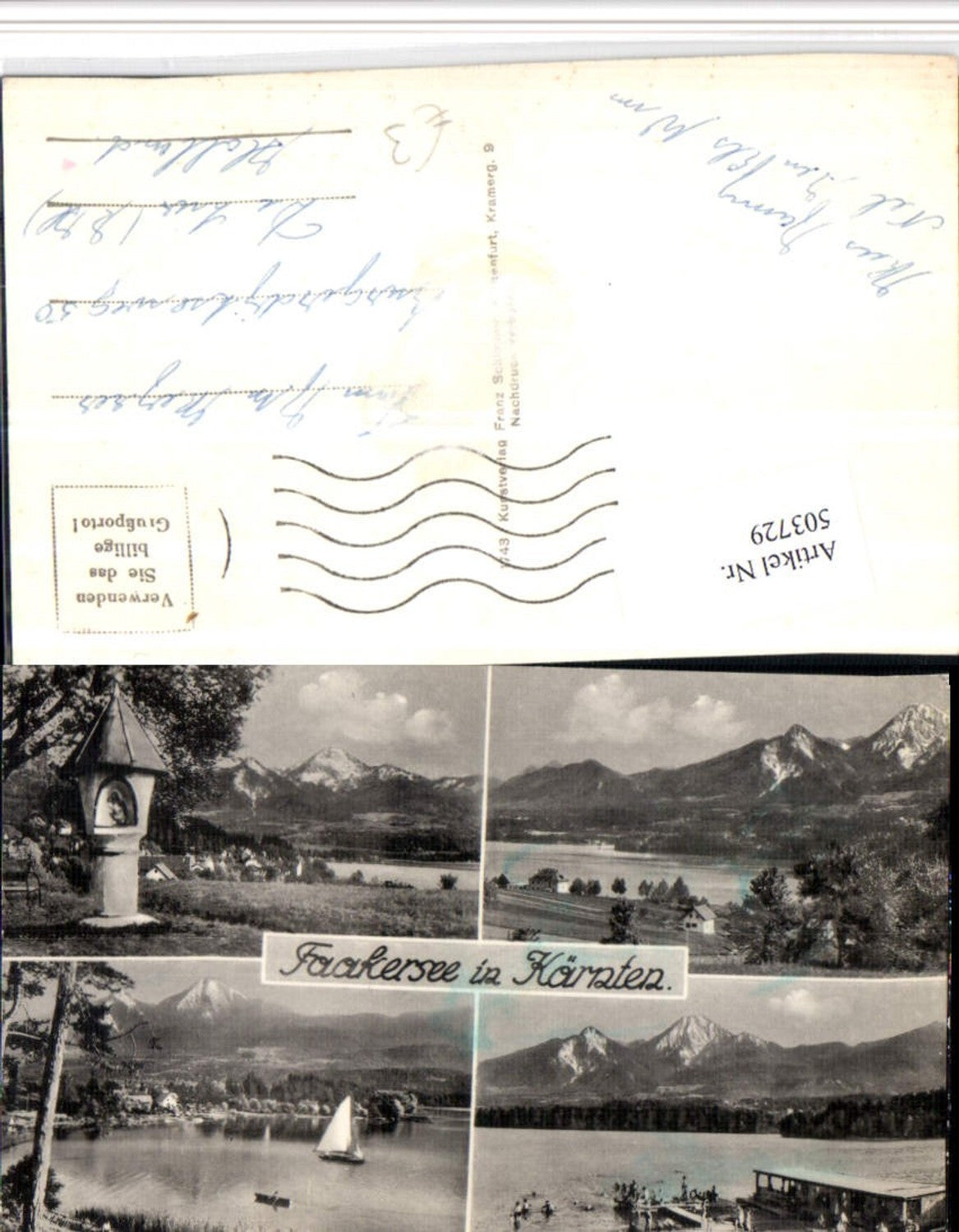 503729,Faakersee See b. Faak Bildstock Strandbad Mehrbildkarte