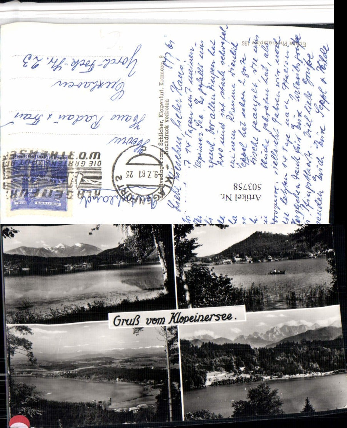 503758,Klopeinersee See b. St. Kanzian Mehrbildkarte
