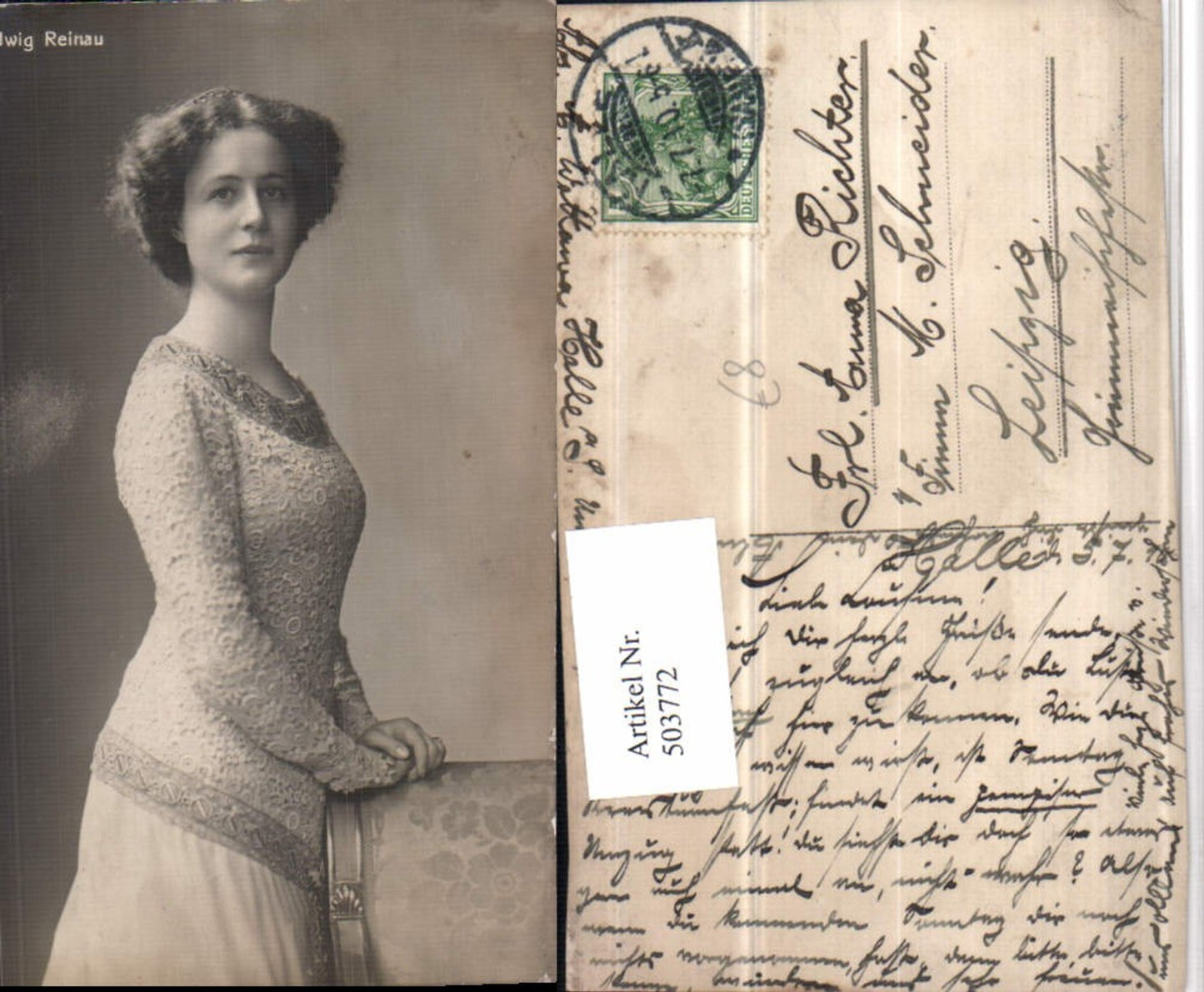 503772,Hedwig Reinau Frau Kleid Portrait