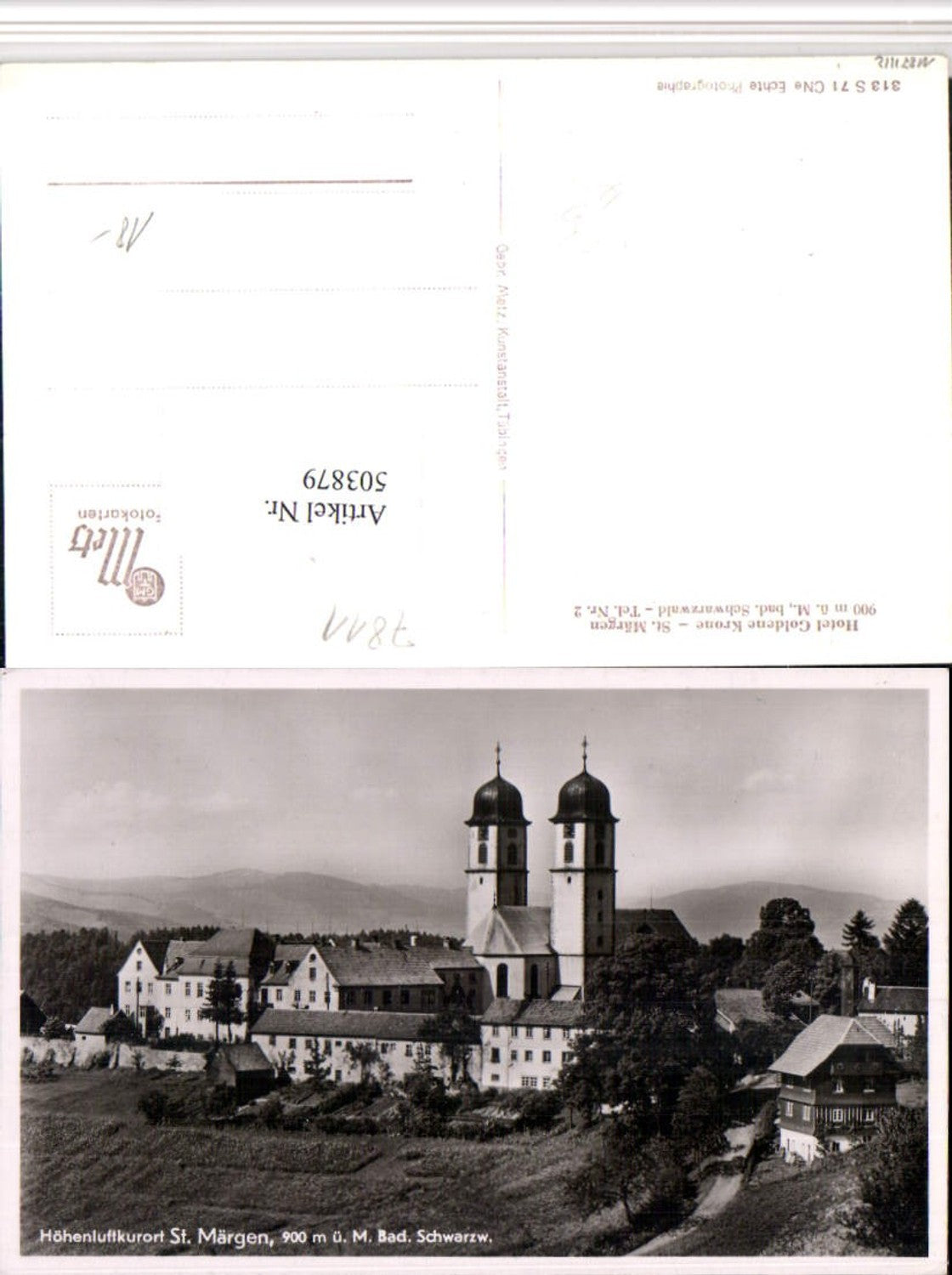 503879,St. Märgen im Schwarzwald Teilansicht Kirche