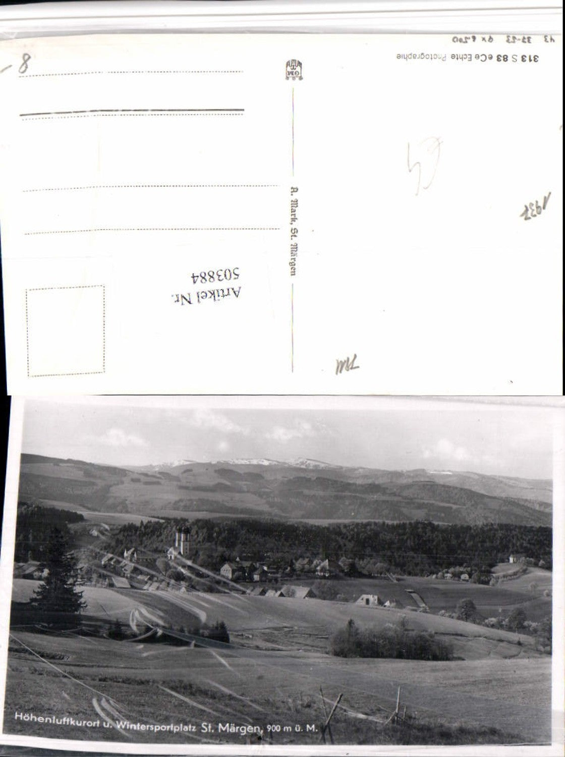 503884,St. Märgen im Schwarzwald Totale Bergkulisse