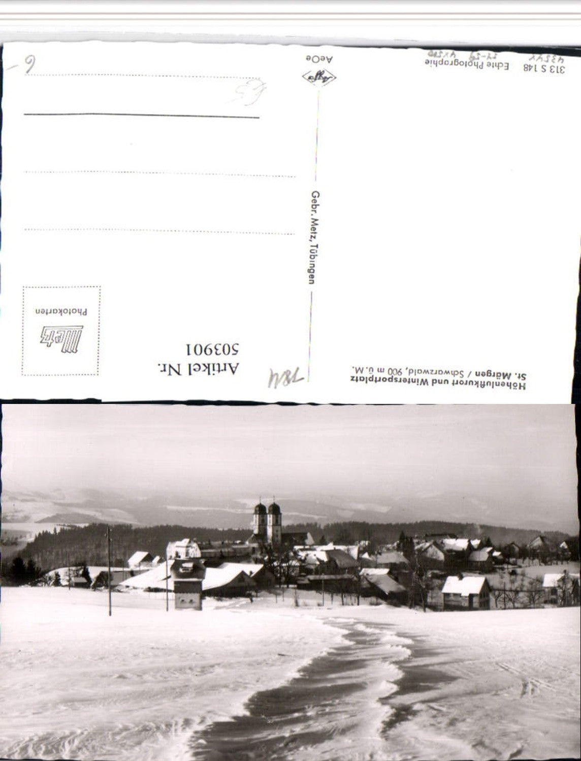 503901,St. Märgen im Schwarzwald Totale Winterbild