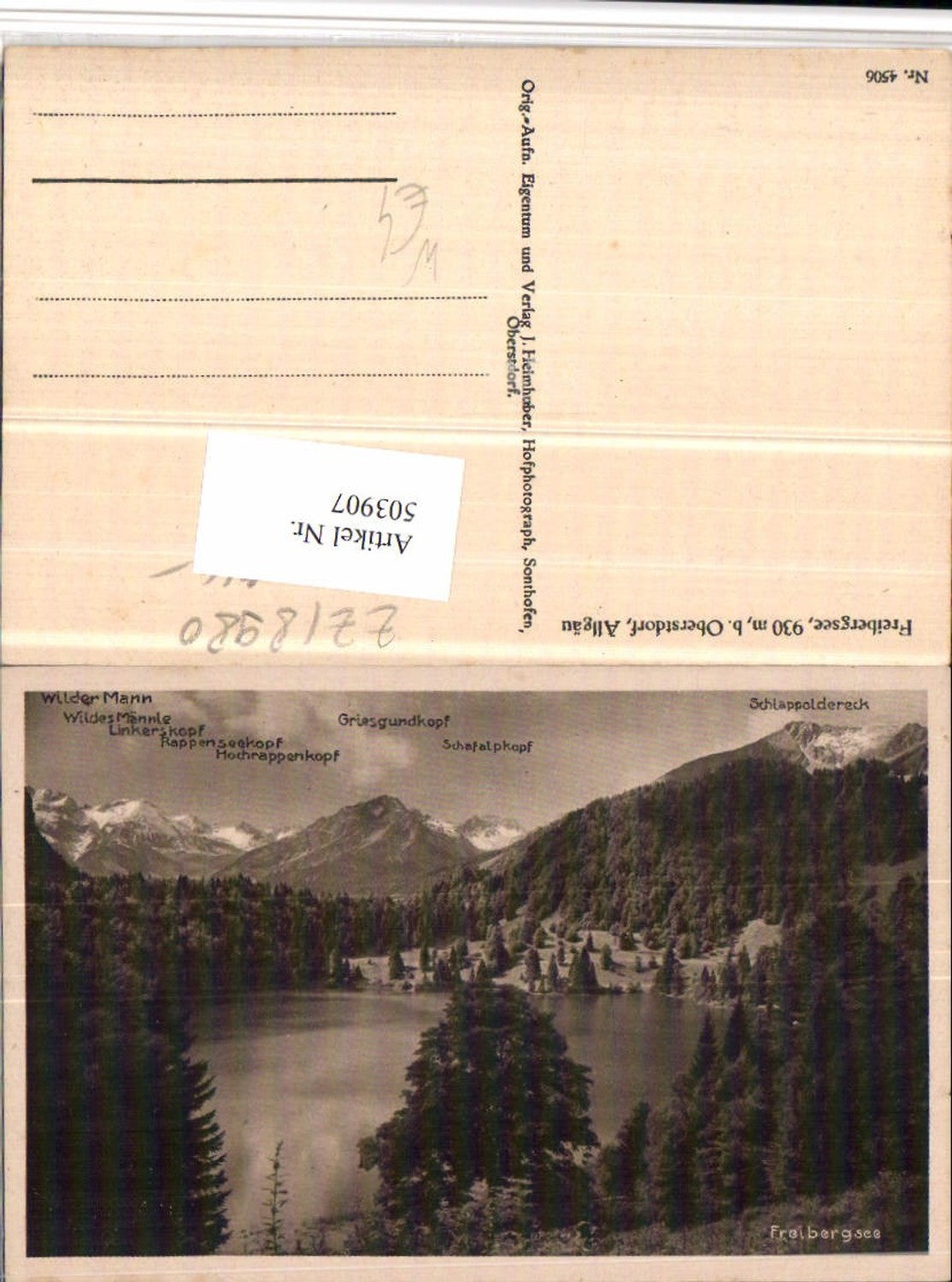 503907,Freibergsee See b. Oberstdorf im Allgäu Bergkulisse