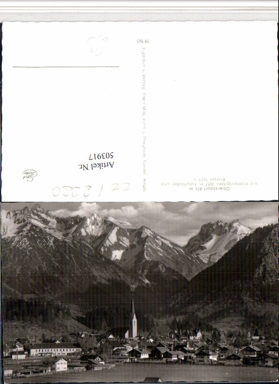 503917,Oberstdorf im Allgäu Totale m. Krottenspitzen Bergkulisse