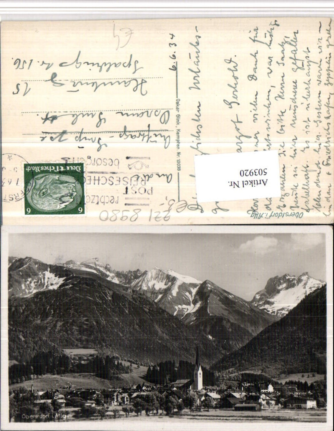 503920,Oberstdorf im Allgäu Totale Bergkulisse