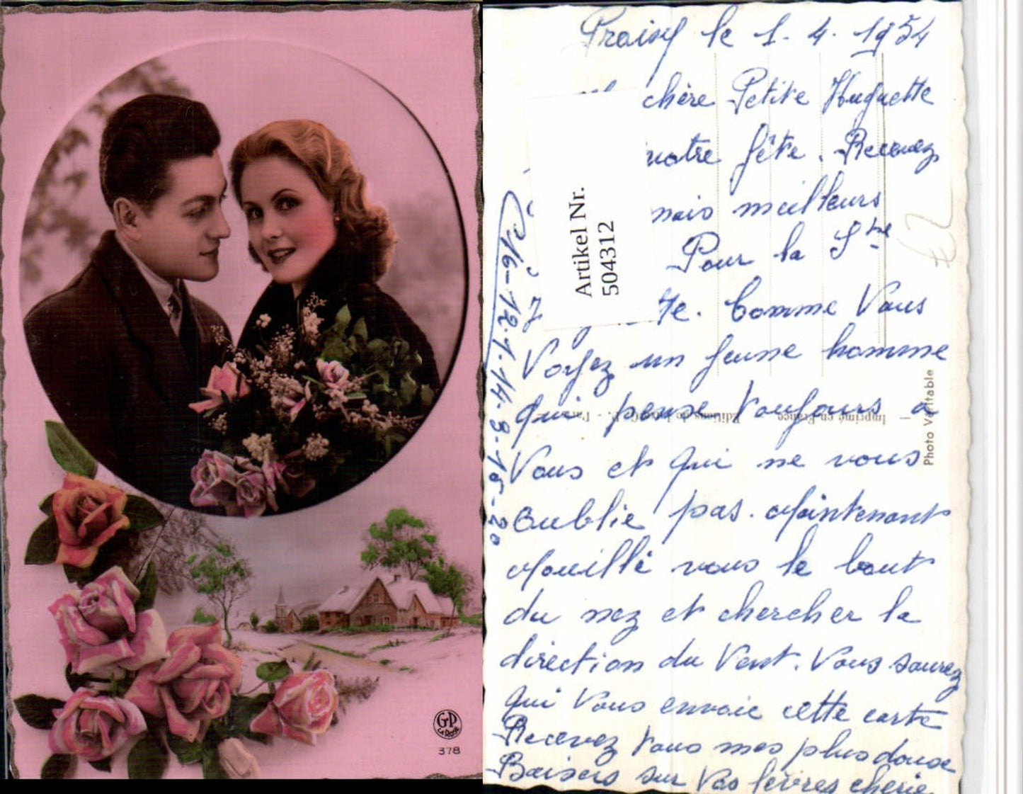 504312,Fotomontage Liebe Paar Passepartout Landschaft Rosen