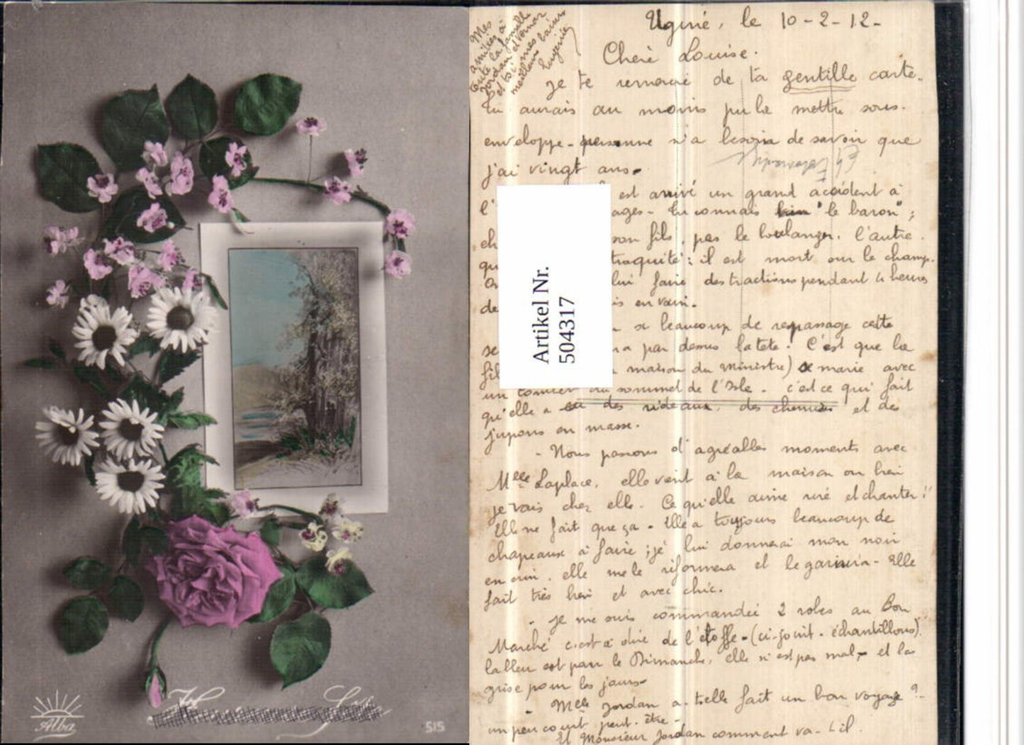 504317,Fotomontage Landschaft Passepartout Blumen