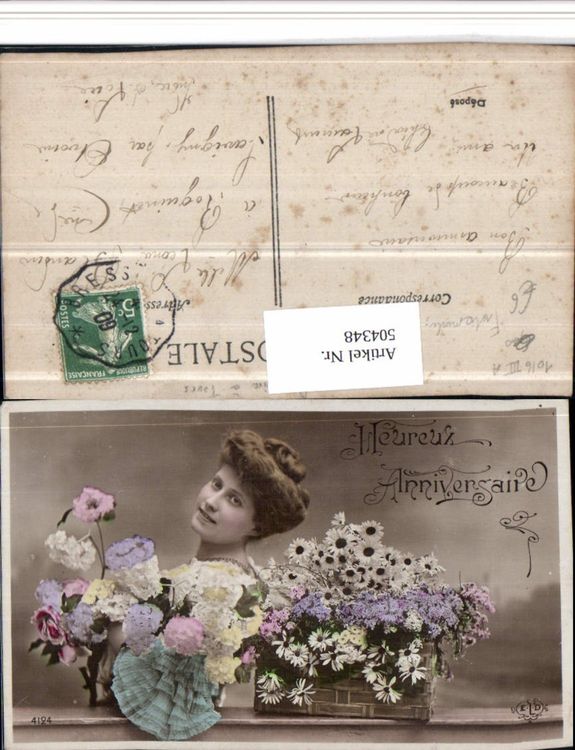 504348,Surrealismus Fotomontage Frau Portrait Blumen