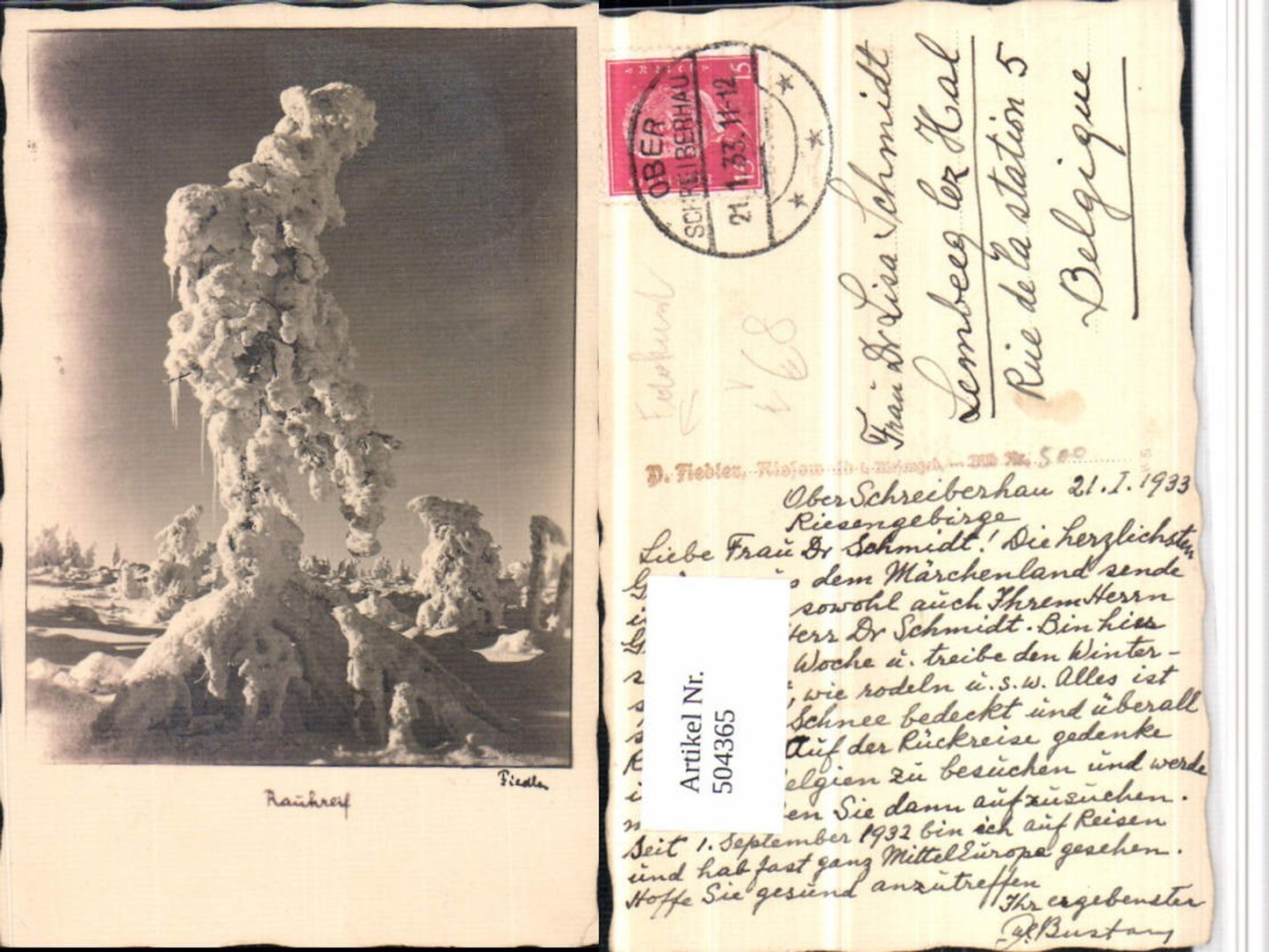 504365,Fotokunst P. Fiedler Kiesewald Rauhreif Winterlandschaft
