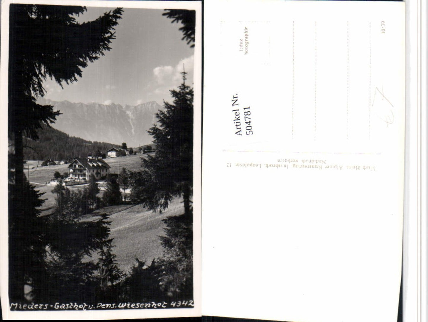 Alte Ansichtskarte – Old Postcard