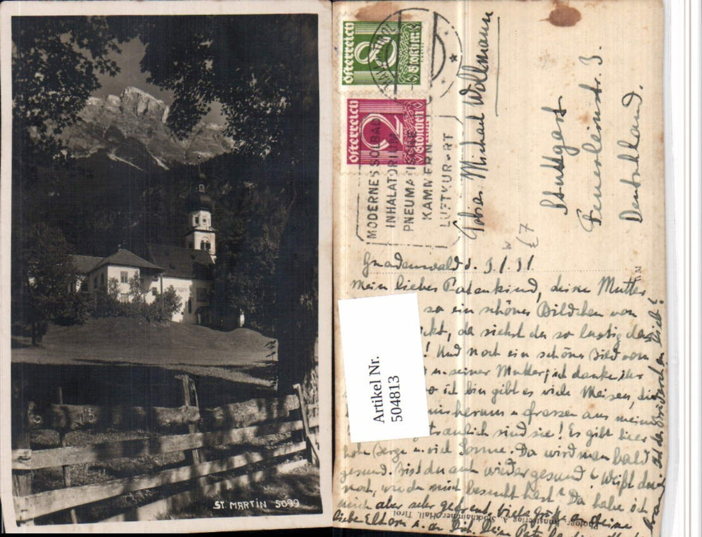 Alte Ansichtskarte – Old Postcard
