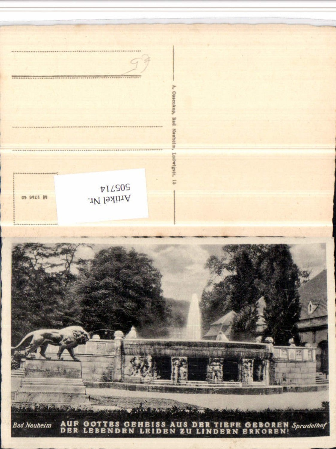 Alte Ansichtskarte – Old Postcard