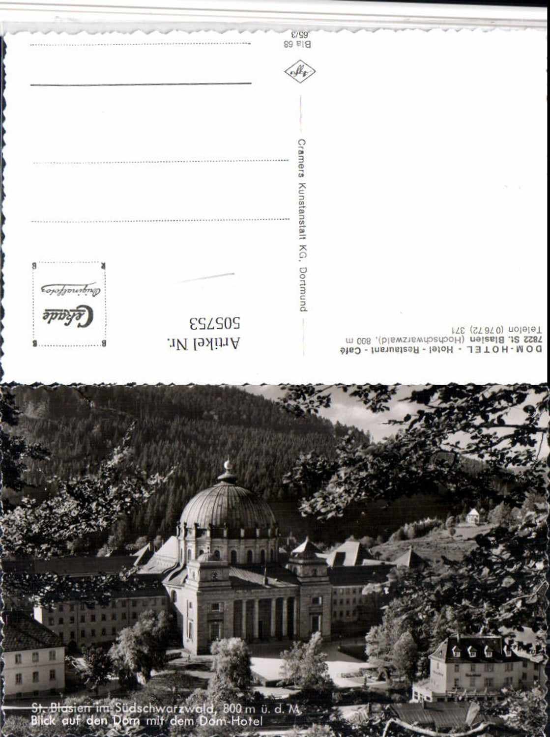 505753,St. Blasien im Schwarzwald Dom m. Dom-Hotel Kloster