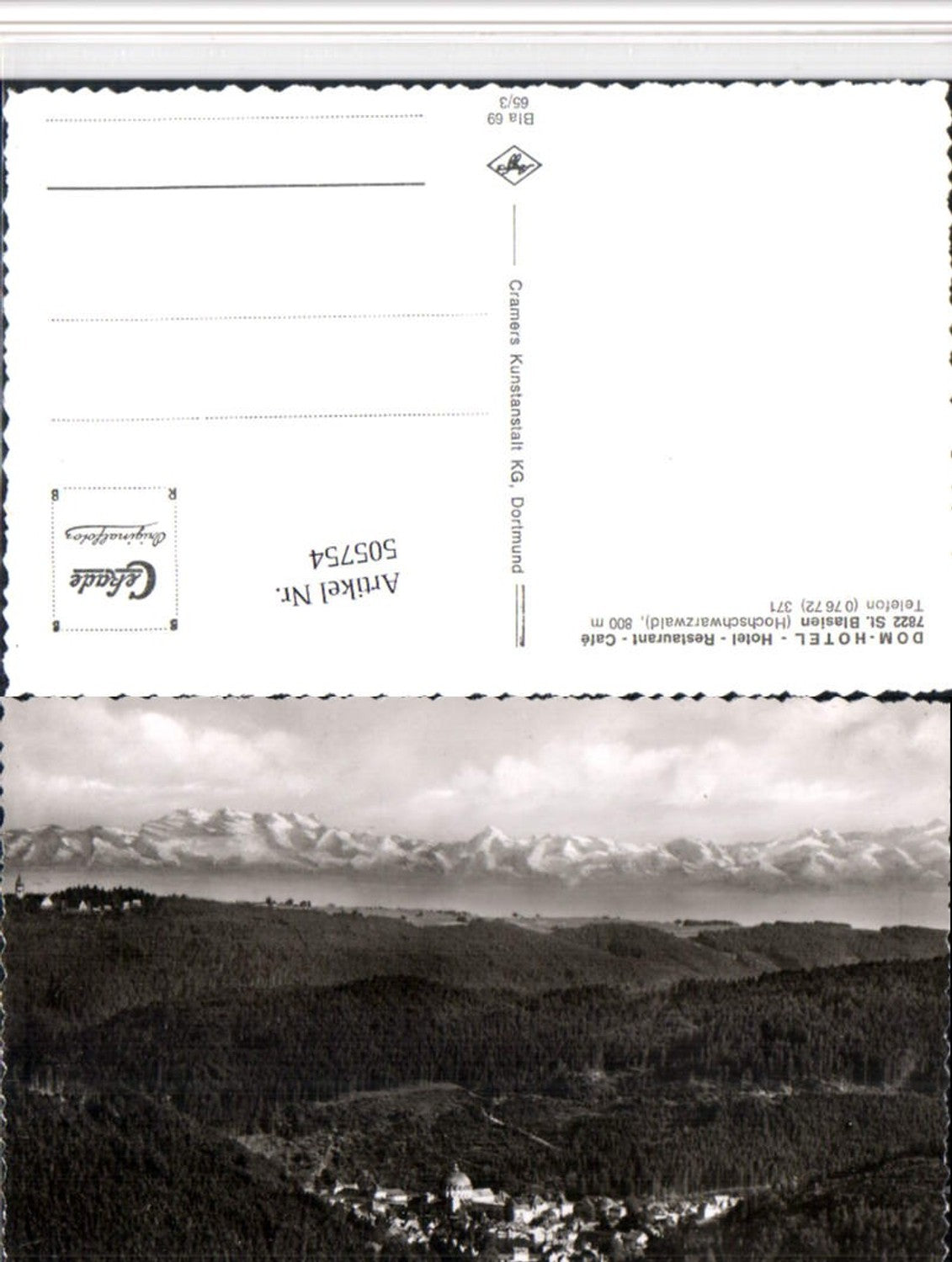 505754,St. Blasien im Schwarzwald Totale m. Höchenschwand Bergkulisse