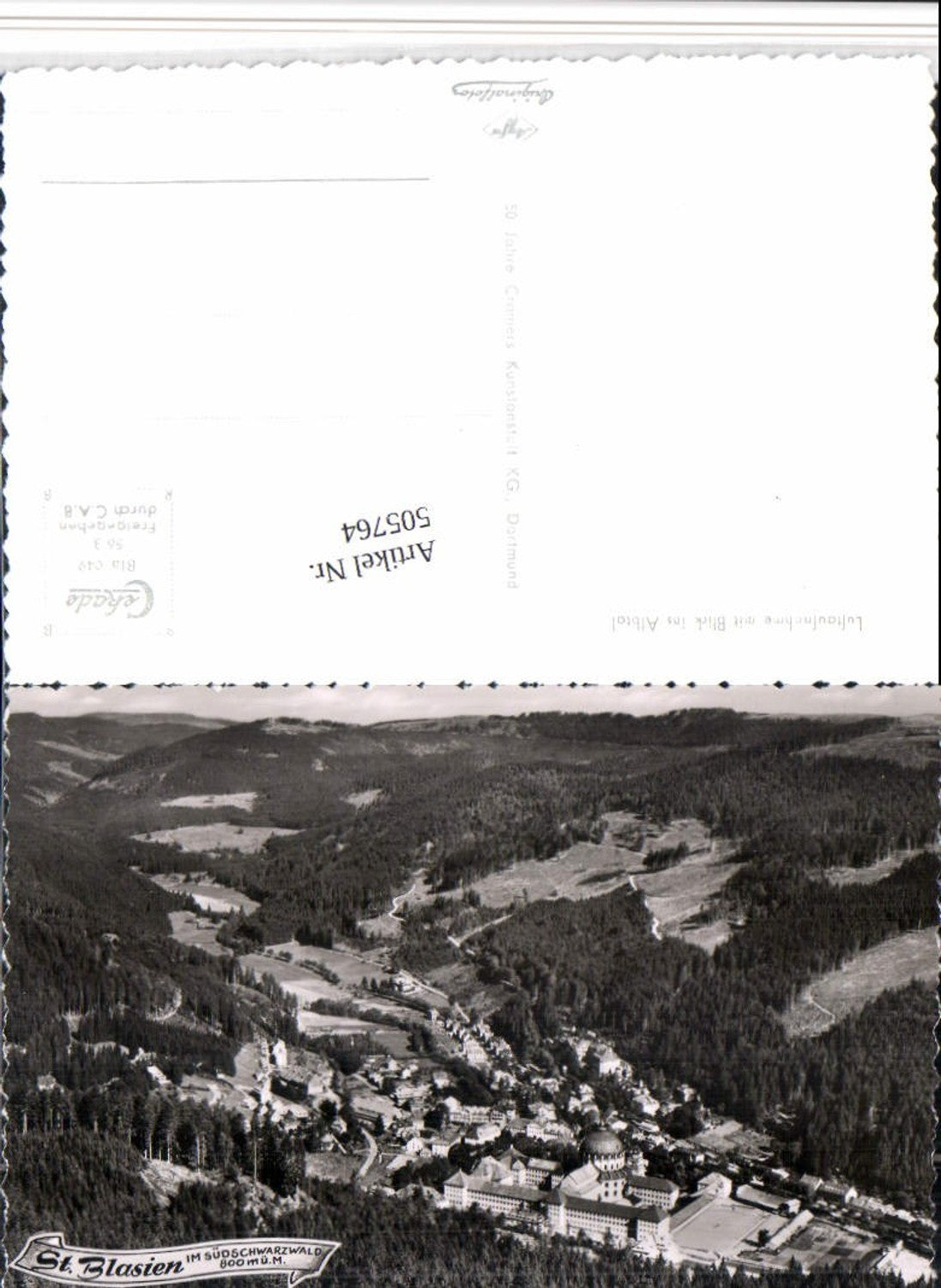 505764,St. Blasien im Schwarzwald Totale Fliegeraufnahme